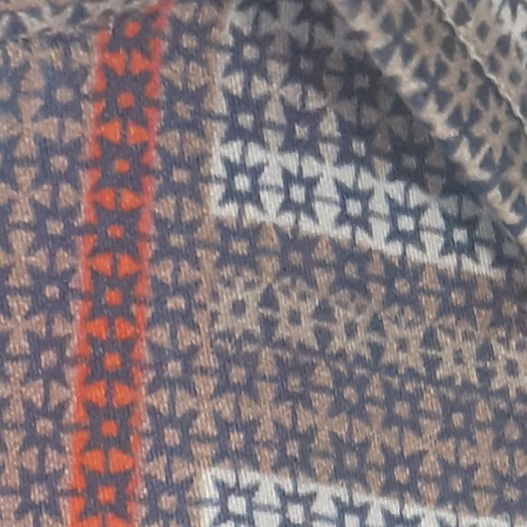 ETRO 39 SZ M Lightweight Cotton Men's Button Up Shirt, Red, Gold, Tan & Navy - Picture 10 of 15